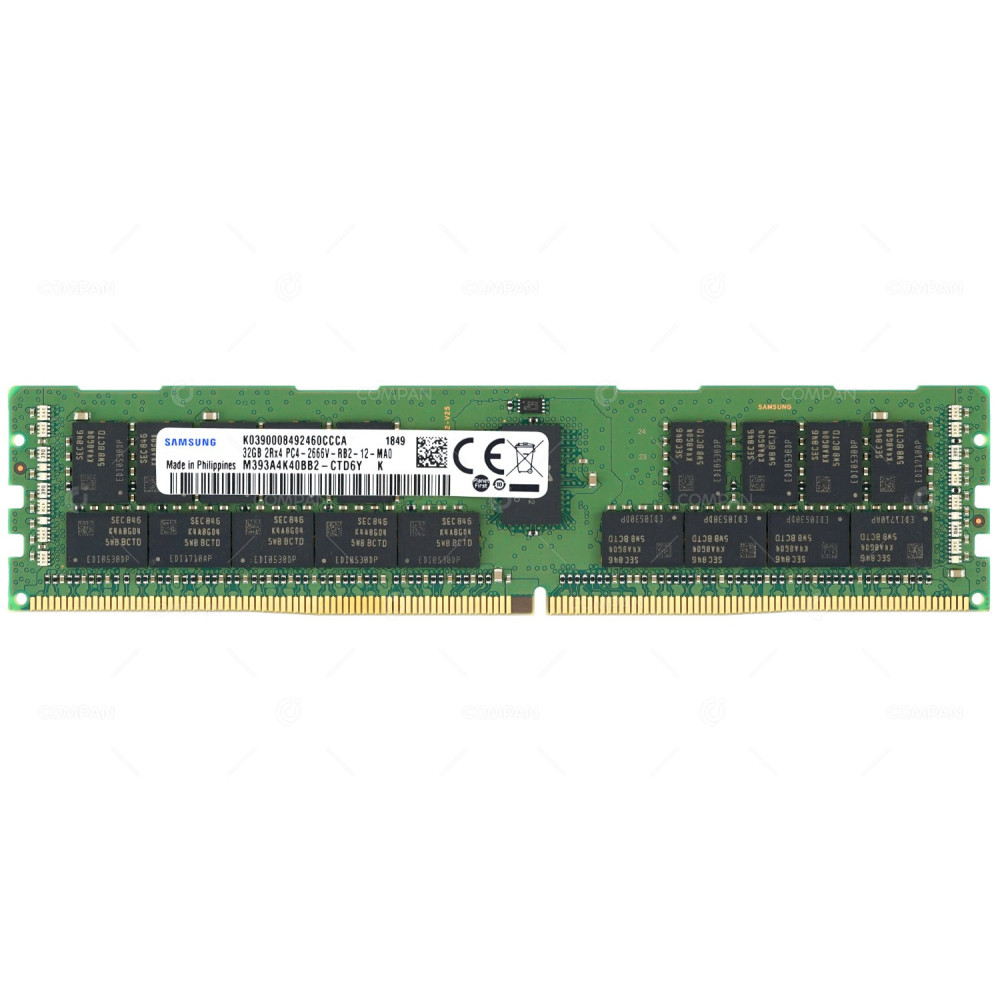 864708-591 HP MEMORY 32GB 2RX4 PC4 2666V ECC RDIMM SDRAM 288 PIN DDR4 21300V